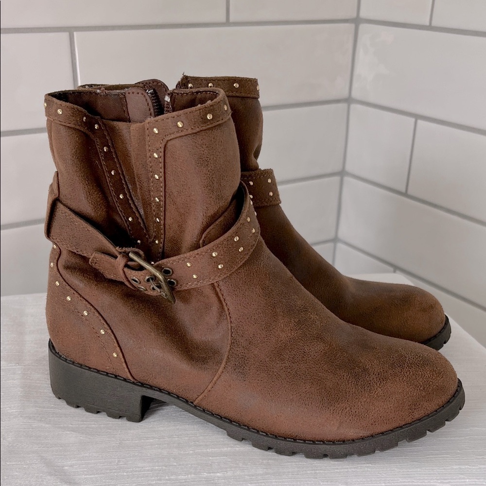 MIA Brown Studded Kids Boots